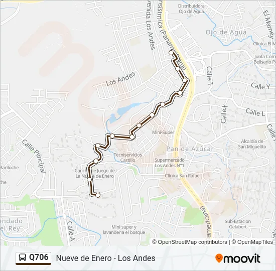 Q706 Bus Line Map