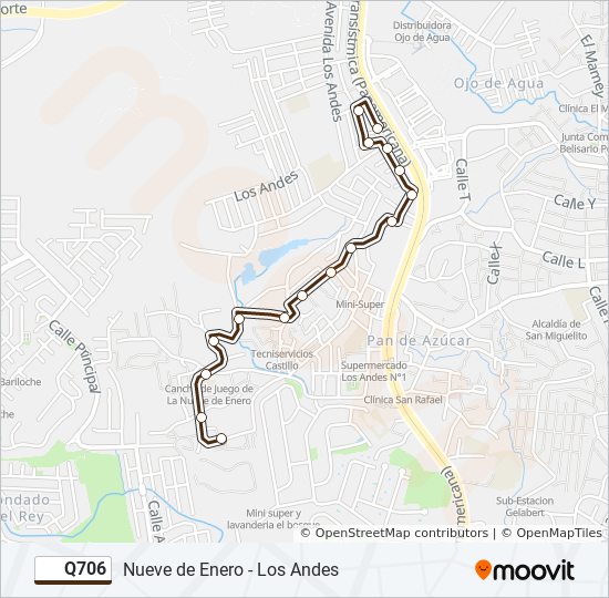 Q706 bus Line Map