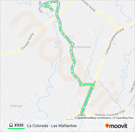 X930 Bus Line Map