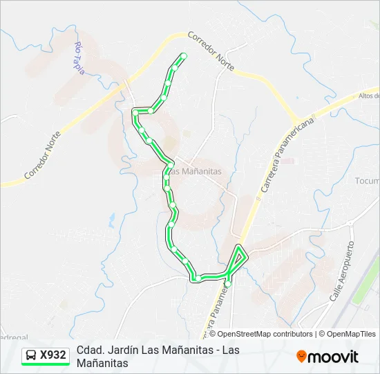 X932 Bus Line Map