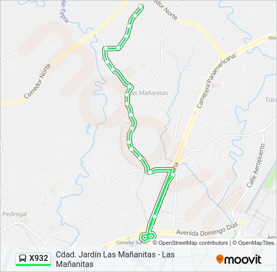 X932 Bus Line Map