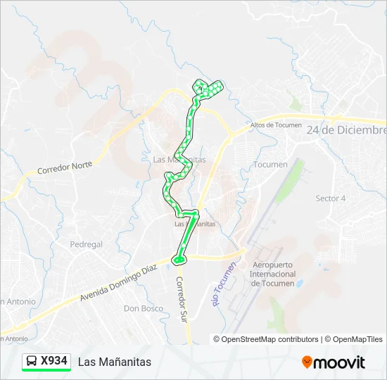 X934 Bus Line Map