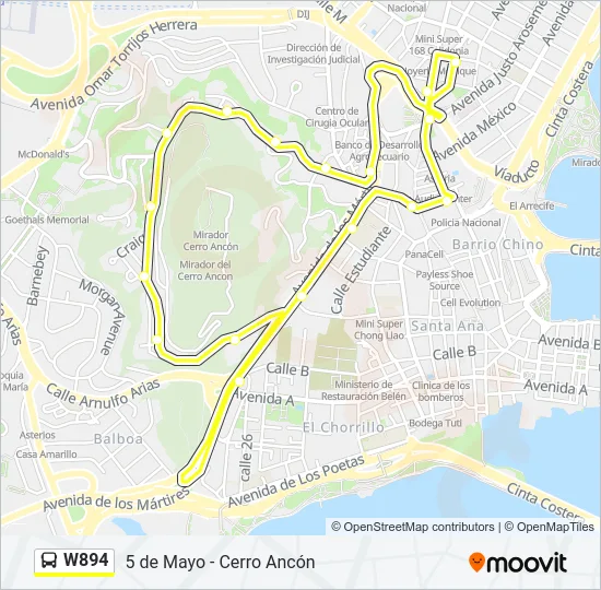 W894 Bus Line Map