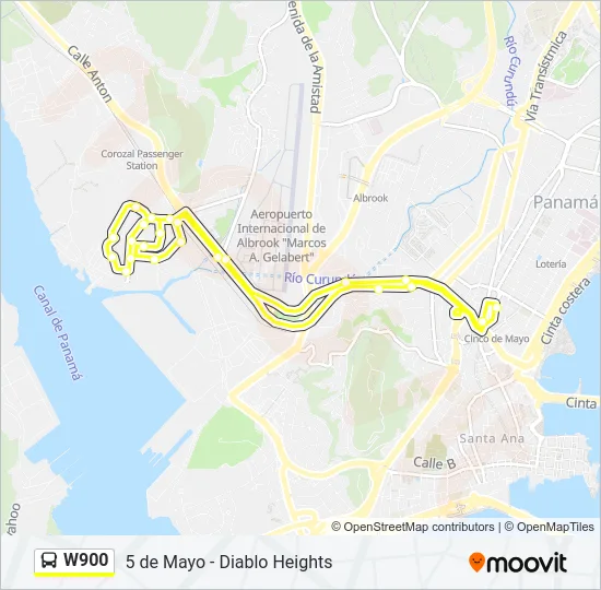 W900 Bus Line Map
