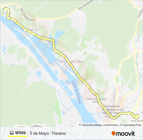 W906 Bus Line Map