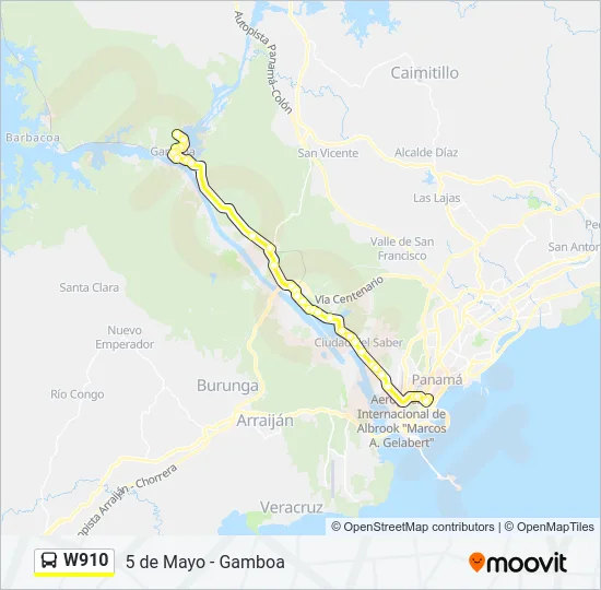 W910 Bus Line Map