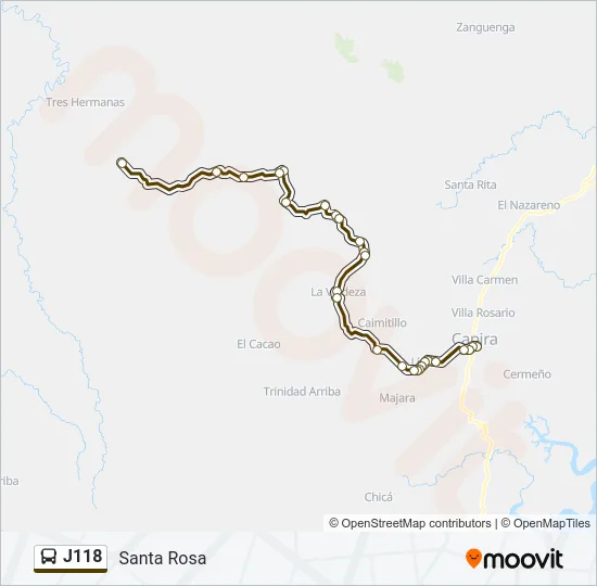 J118 Bus Line Map