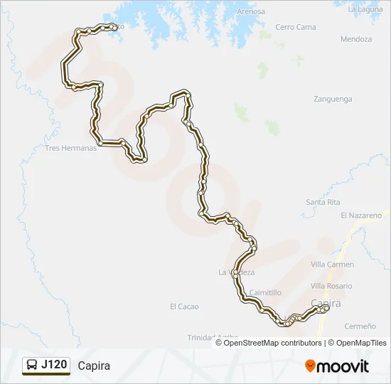 J120 Bus Line Map