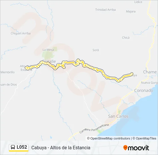 L052 Bus Line Map