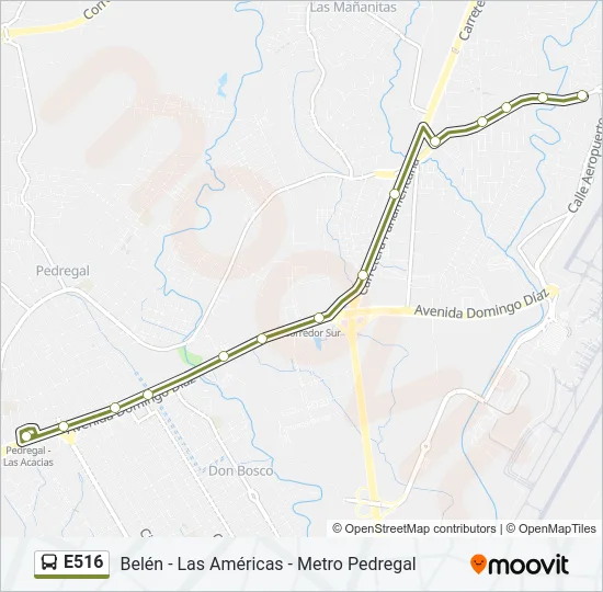 E516 Bus Line Map