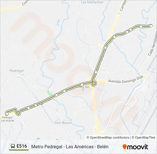 E516 Bus Line Map