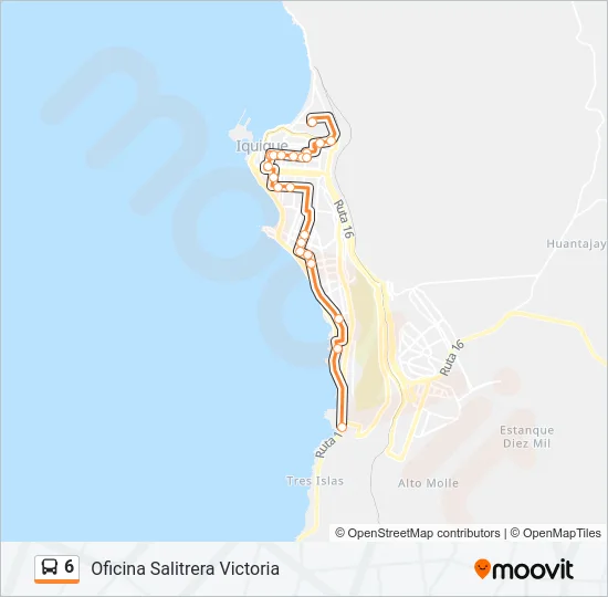 6 Bus Line Map
