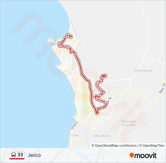 33 Bus Line Map