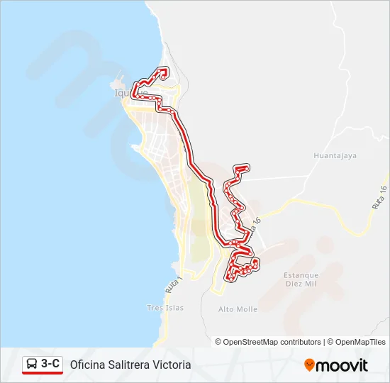 3-C Bus Line Map