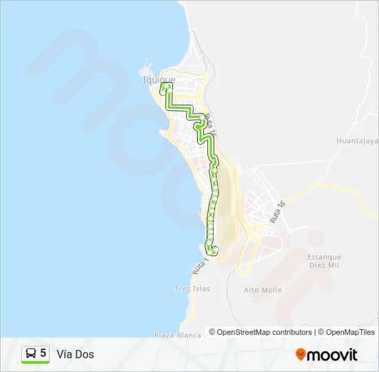 5 Bus Line Map