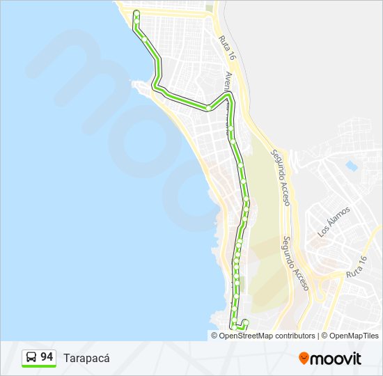 Mapa de 94 de autobús