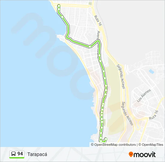 94 Bus Line Map