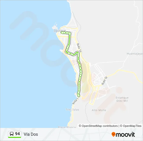 94 Bus Line Map