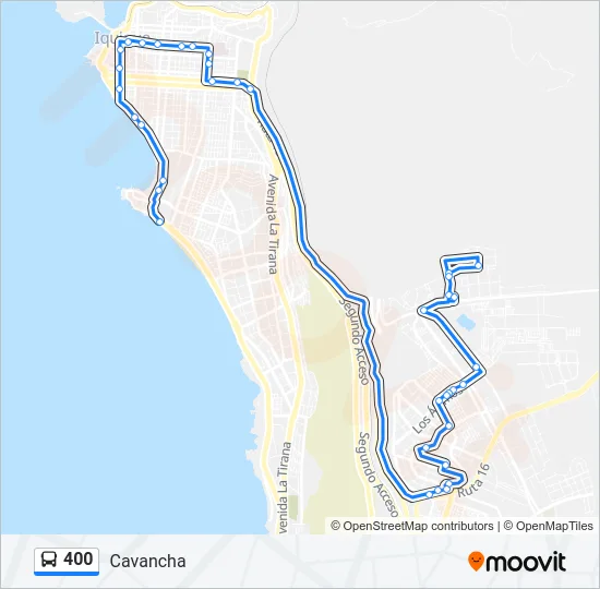 400 Bus Line Map