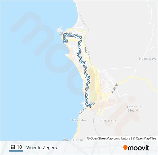 18 Bus Line Map