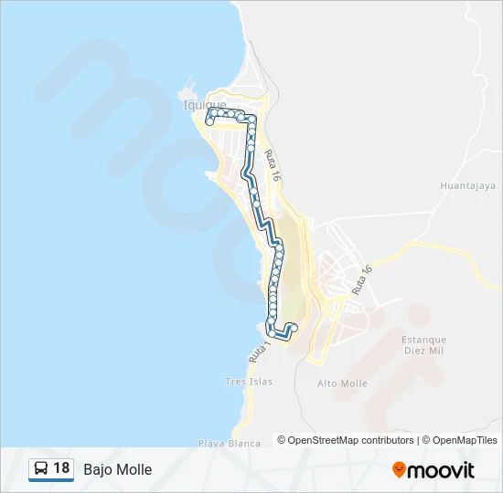 18 Bus Line Map