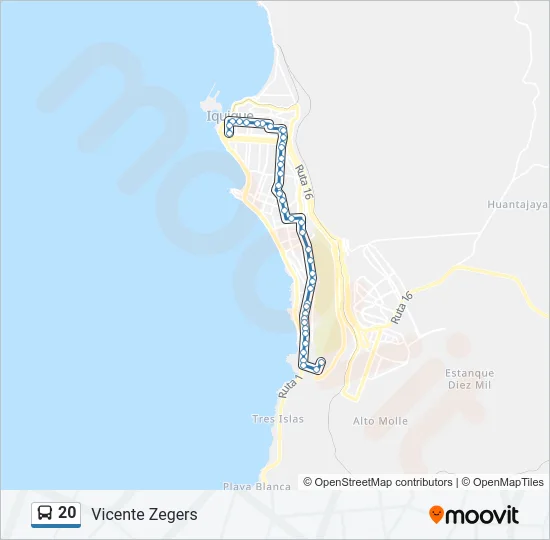 20 Bus Line Map