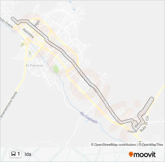 1 Bus Line Map