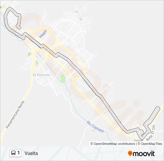 1 Bus Line Map