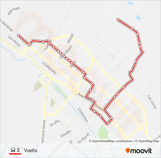 2 Bus Line Map