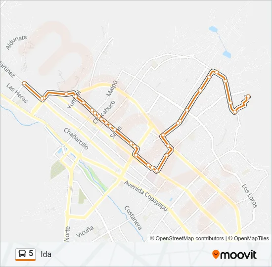 5 Bus Line Map