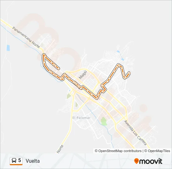 5 Bus Line Map