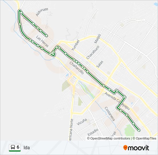 6 bus Line Map