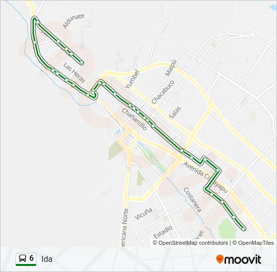 6 Bus Line Map