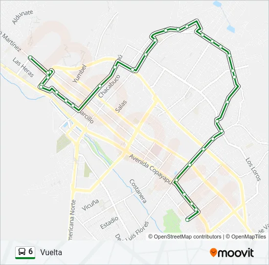 6 Bus Line Map