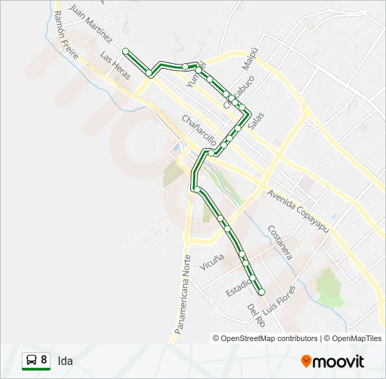 8 Bus Line Map