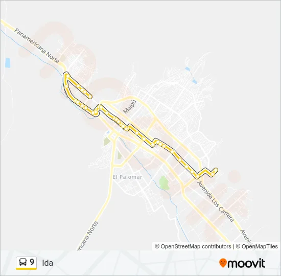 9 Bus Line Map