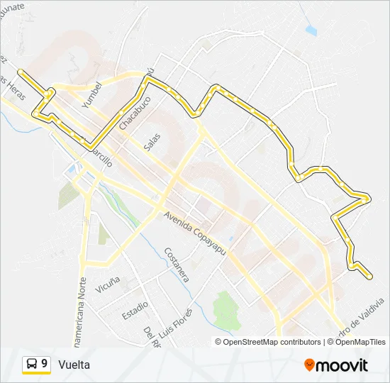 9 Bus Line Map