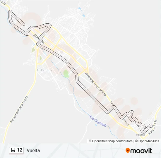 12 Bus Line Map