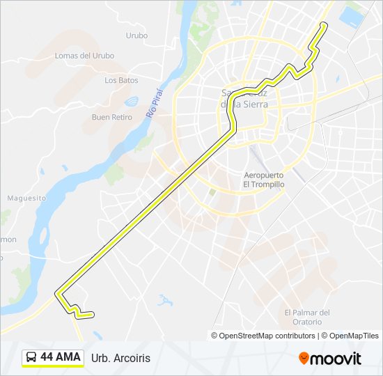 44 AMA bus Line Map
