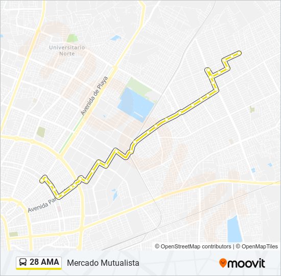 28 AMA bus Line Map