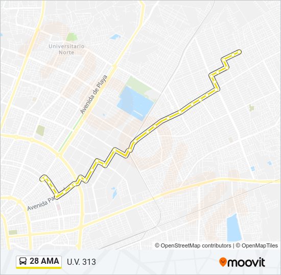 28 ama Route Schedules Stops Maps U.V. 313 Updated