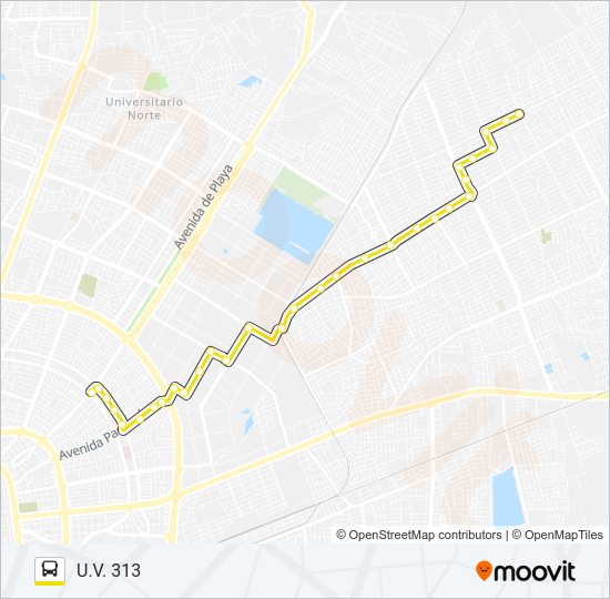 Mapa de 28 AMA de autobús