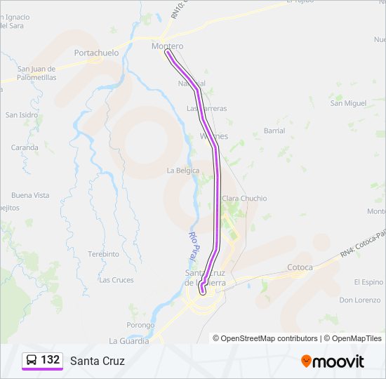 132 bus Line Map