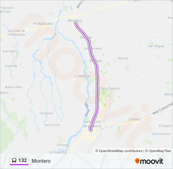 132 Bus Line Map