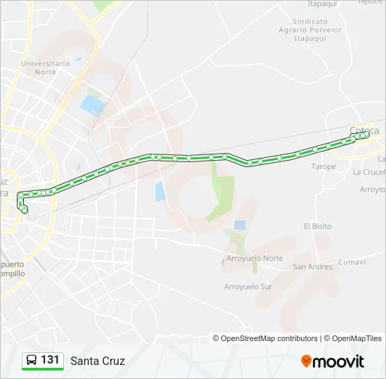 131 Bus Line Map