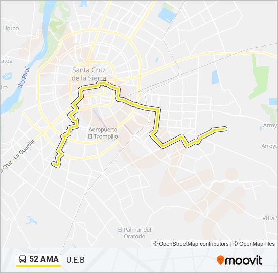 52 AMA bus Line Map