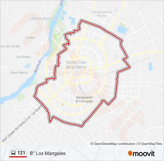 121 bus Line Map