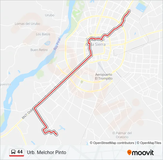 44 Bus Line Map