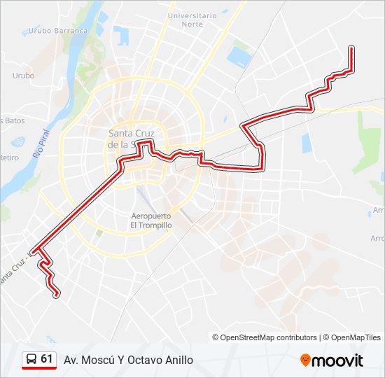 61 bus Line Map