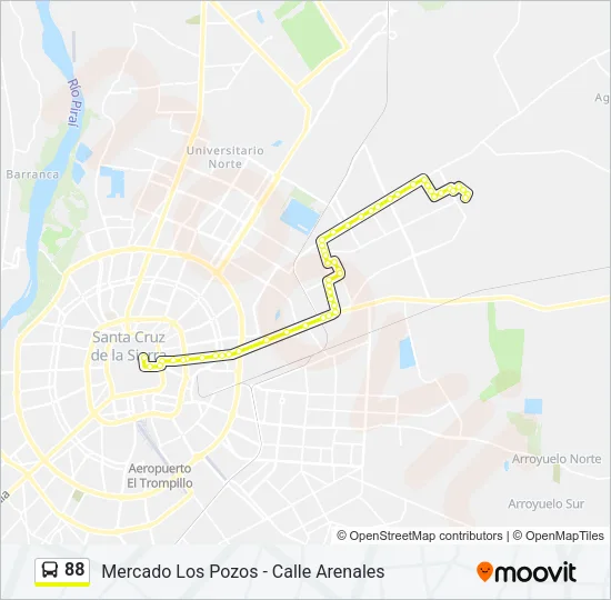 88 Bus Line Map